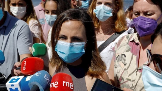 Ione Belarra este viernes en una visita al Mar Menor. Ione Belarra este viernes en una visita al Mar Menor.