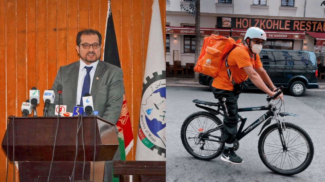 Sayed Ahmad Shah Sadaat es un exministro afgano que trabaja ahora en Alemania como rider.