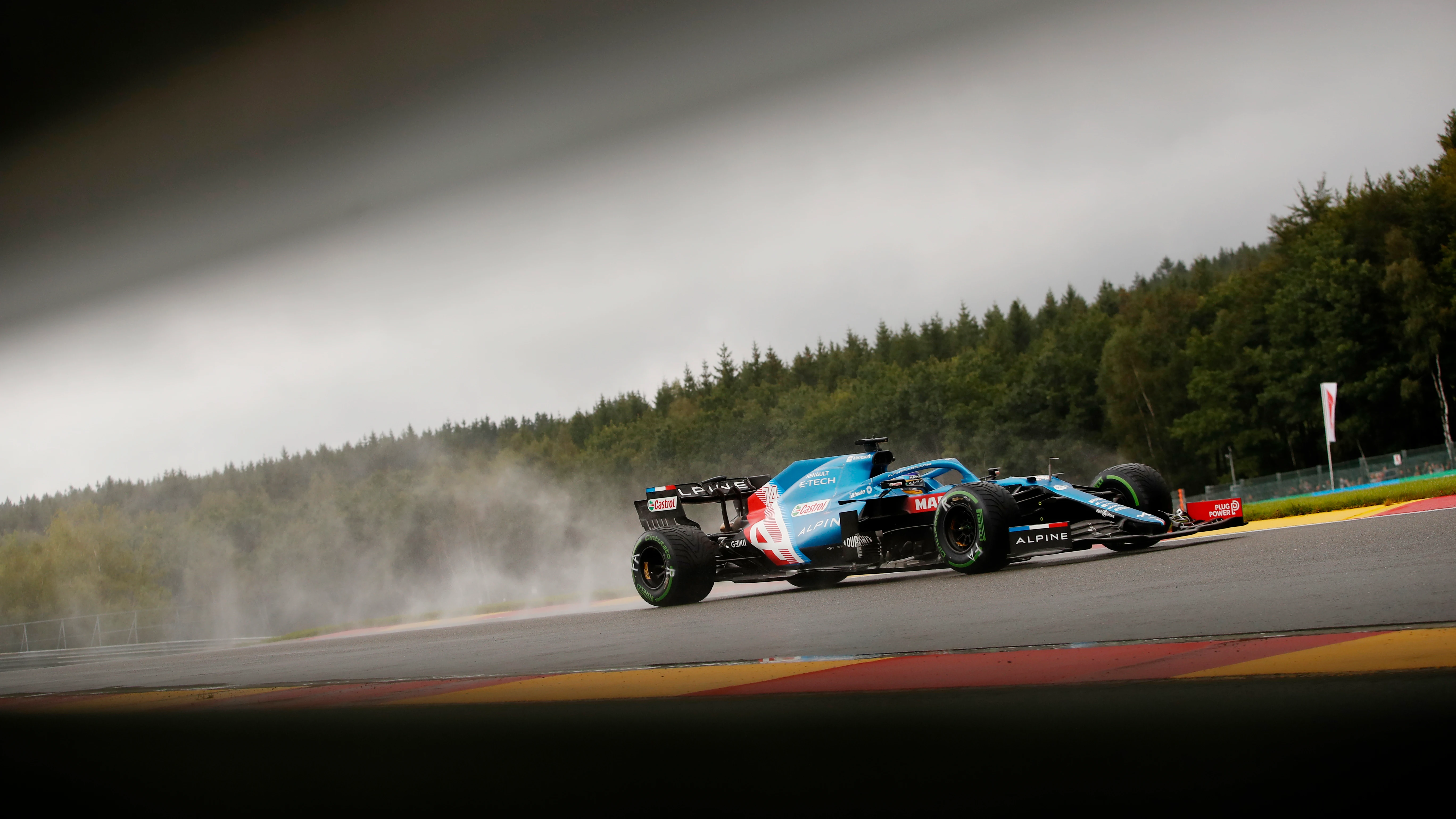 Fernando Alonso en la jornada de clasificación del GP de Bélgica