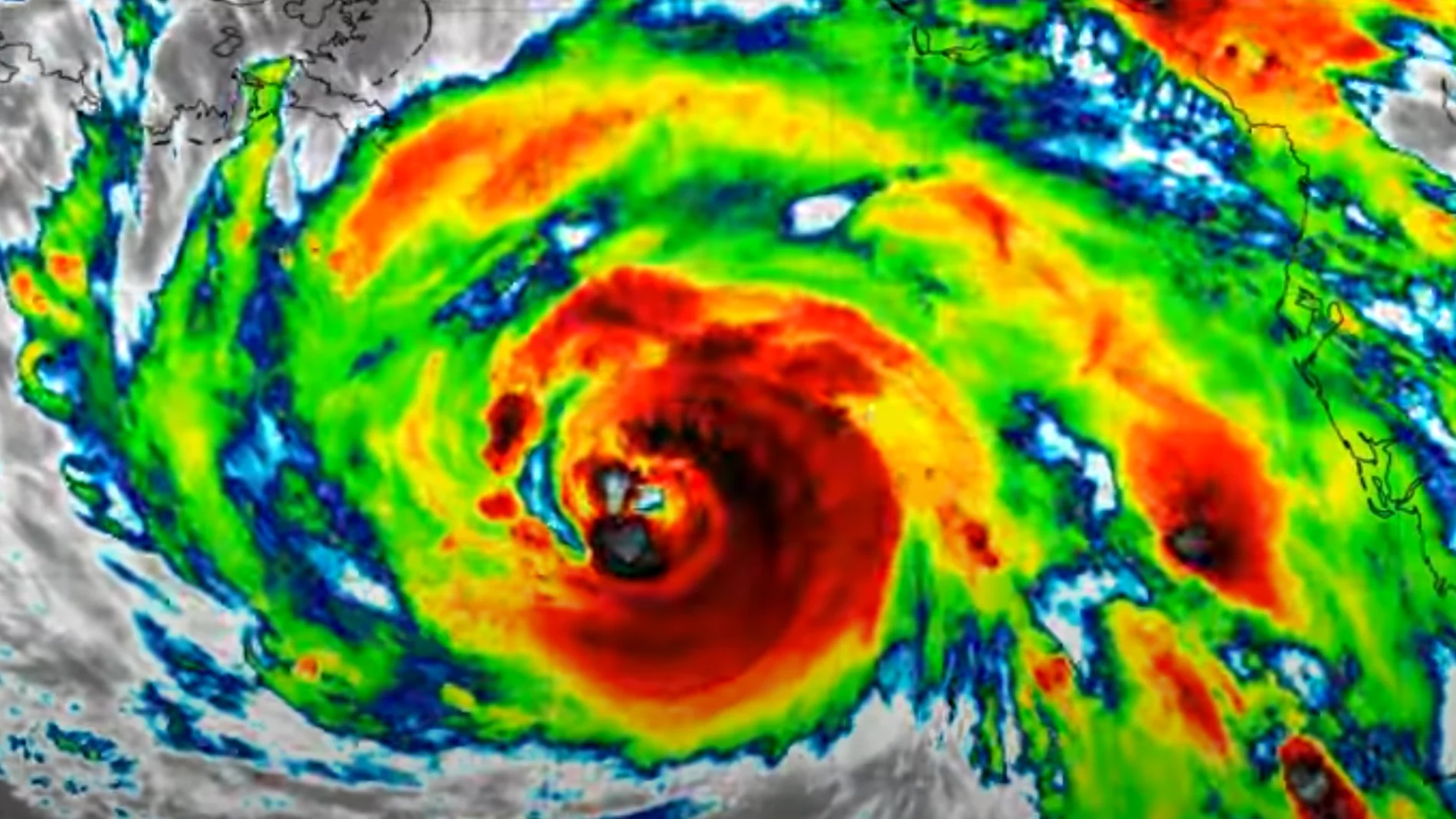 Imagen de satélite del huracán Ida