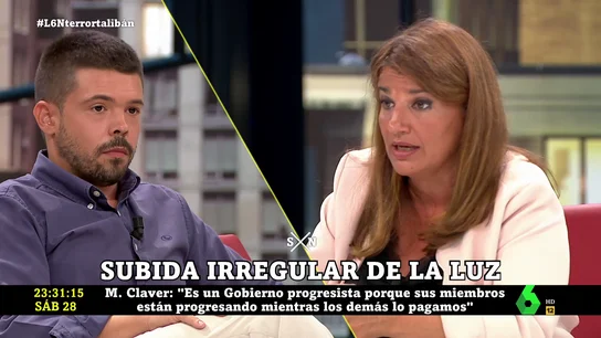 María Claver: "Hay un Gobierno progresista porque progresan ellos y los demás pagamos" María Claver: "Hay un Gobierno progresista porque progresan ellos y los demás pagamos"