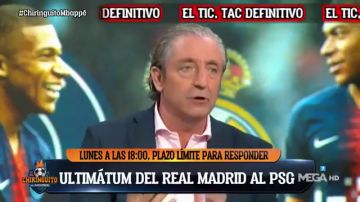 La defensa de Josep Pedrerol a Mbappé en 'El Chiringuito': "Hay pocos jugadores que hayan hecho tanto como él para jugar en el Real Madrid"