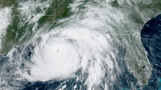 Imagen de satélite del huracán Ida Imagen de satélite del huracán Ida
