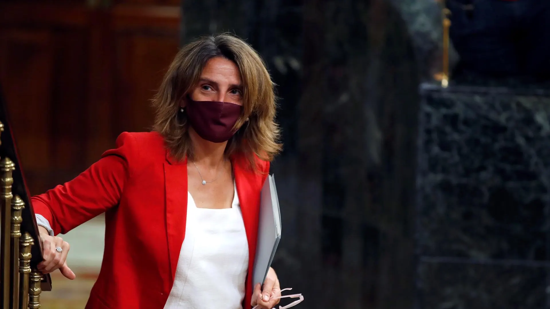 La ministra para la Transición Ecológica, Teresa Ribera en el Congreso.