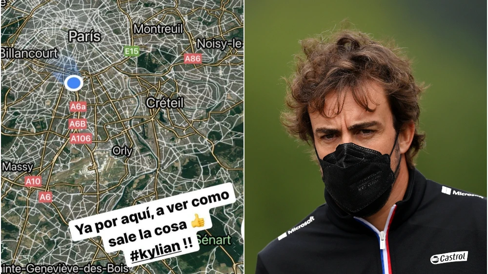 El 'agente' Fernando Alonso, expectante por el fichaje de Mbappé por el Madrid desde París