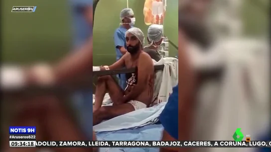 Operan a un hombre tras ser atravesado por una barra de hierro de unos dos metros Operan a un hombre tras ser atravesado por una barra de hierro de unos dos metros