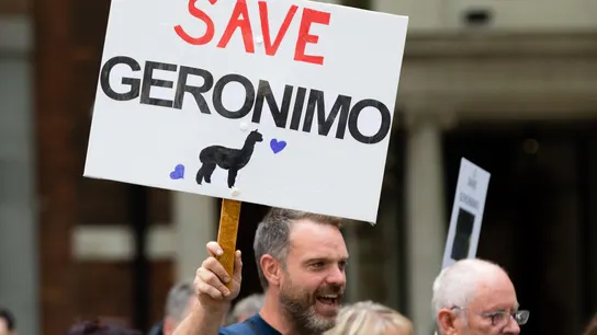 Imagen de una de las movilizaciones para salvar la vida de Gerónimo. Imagen de una de las movilizaciones para salvar la vida de Gerónimo.