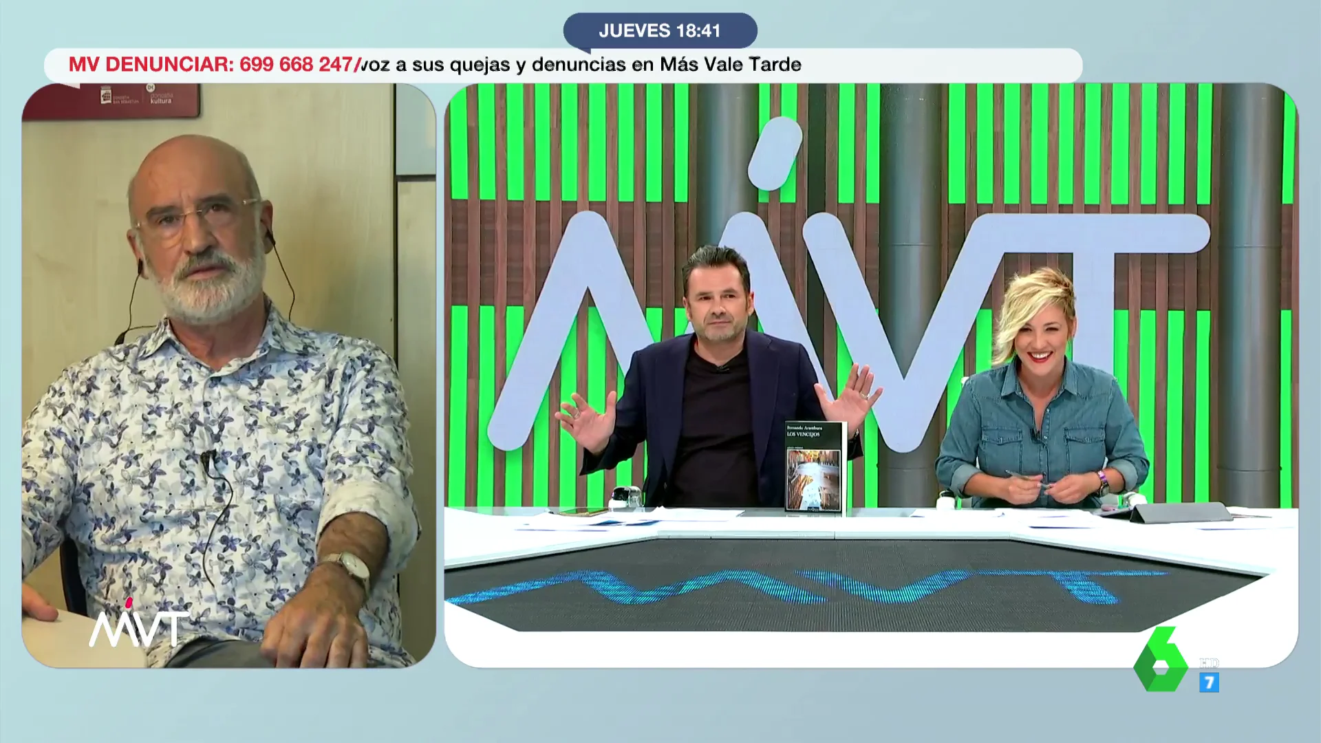 El doble lapsus de Iñaki López al presentar a Fernando Aramburu que desata la risa de Cristina Pardo: "Qué día llevas" Momento divertido Iñaki Cristina y AramburuEl doble lapsus de Iñaki López al presentar a Fernando Aramburu que desata la risa de Cristina Pardo: "Qué día llevas"