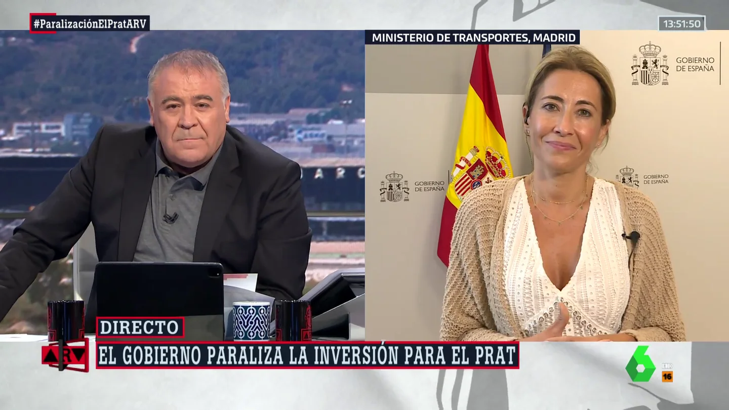 La ministra de Transportes desmiente a Pere Aragonès: "En Cataluña se han priorizado las inversiones" La ministra de Transportes desmiente a Pere Aragonès: "En Cataluña se han priorizado las inversiones"