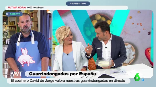La reacción de Iñaki López al probar la receta de 'guarrindongada' de Cristina Pardo La reacción de Iñaki López al probar la receta de 'guarrindongada' de Cristina Pardo