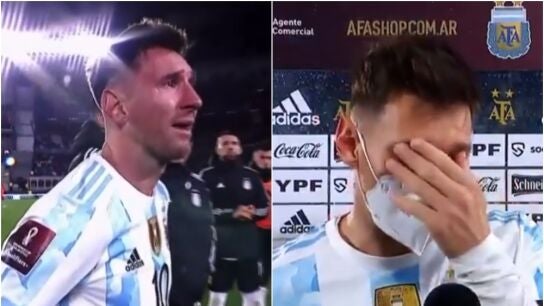 Leo Messi rompe a llorar tras ofrecer la Copa Am&eacute;rica a la afici&oacute;n argentina