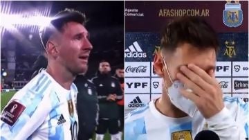 Leo Messi rompe a llorar tras ofrecer la Copa América a la afición argentina