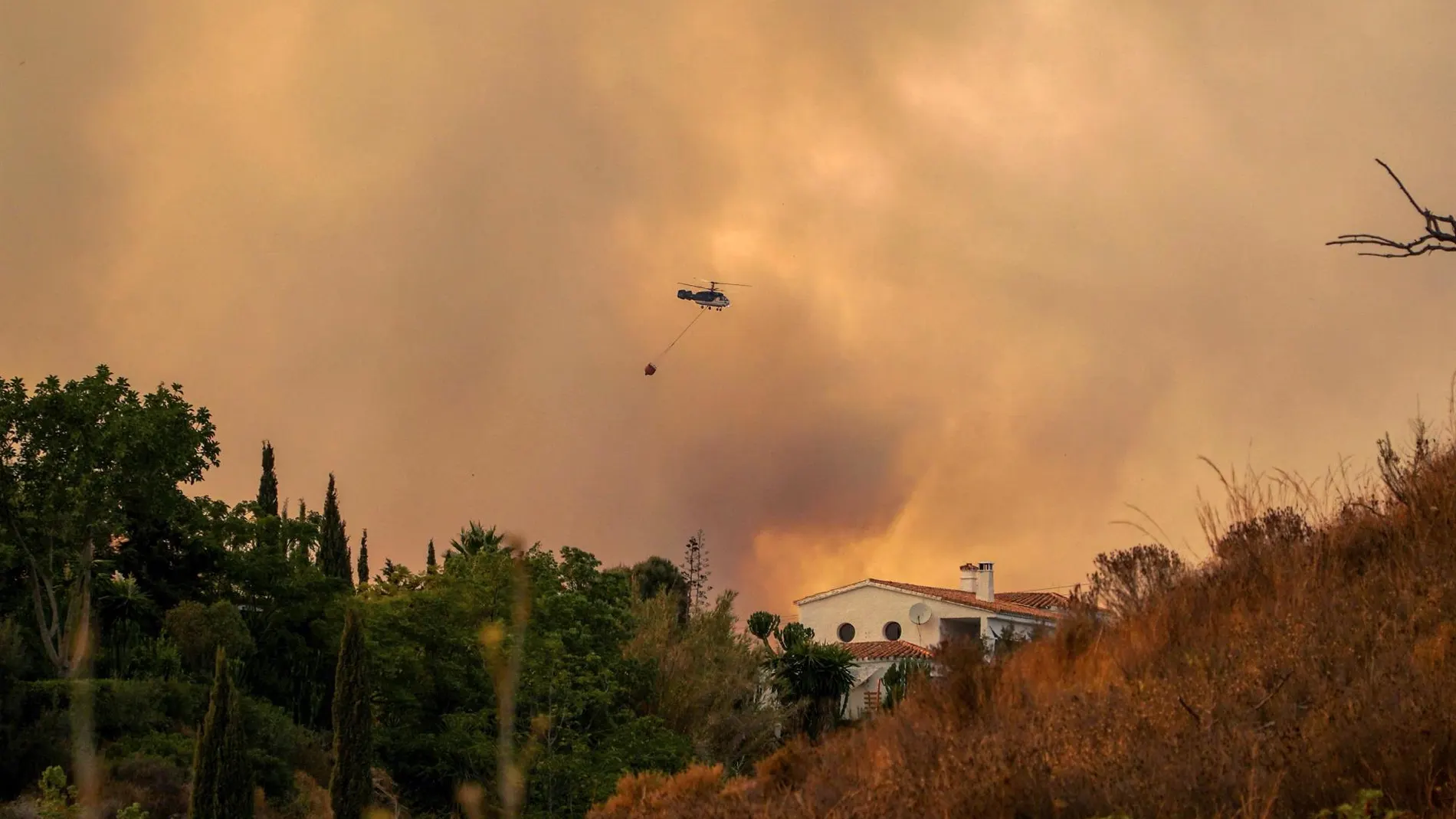 Más de mil personas desalojadas por el incendio de Sierra Bermeja, Málaga