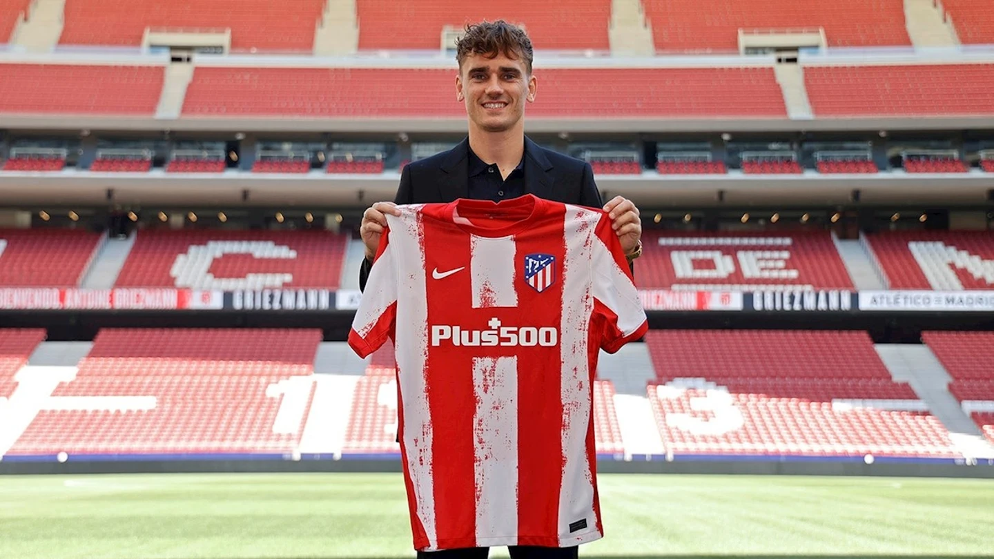 Griezmann, con la camiseta del Atlético Griezmann, con la camiseta del Atlético