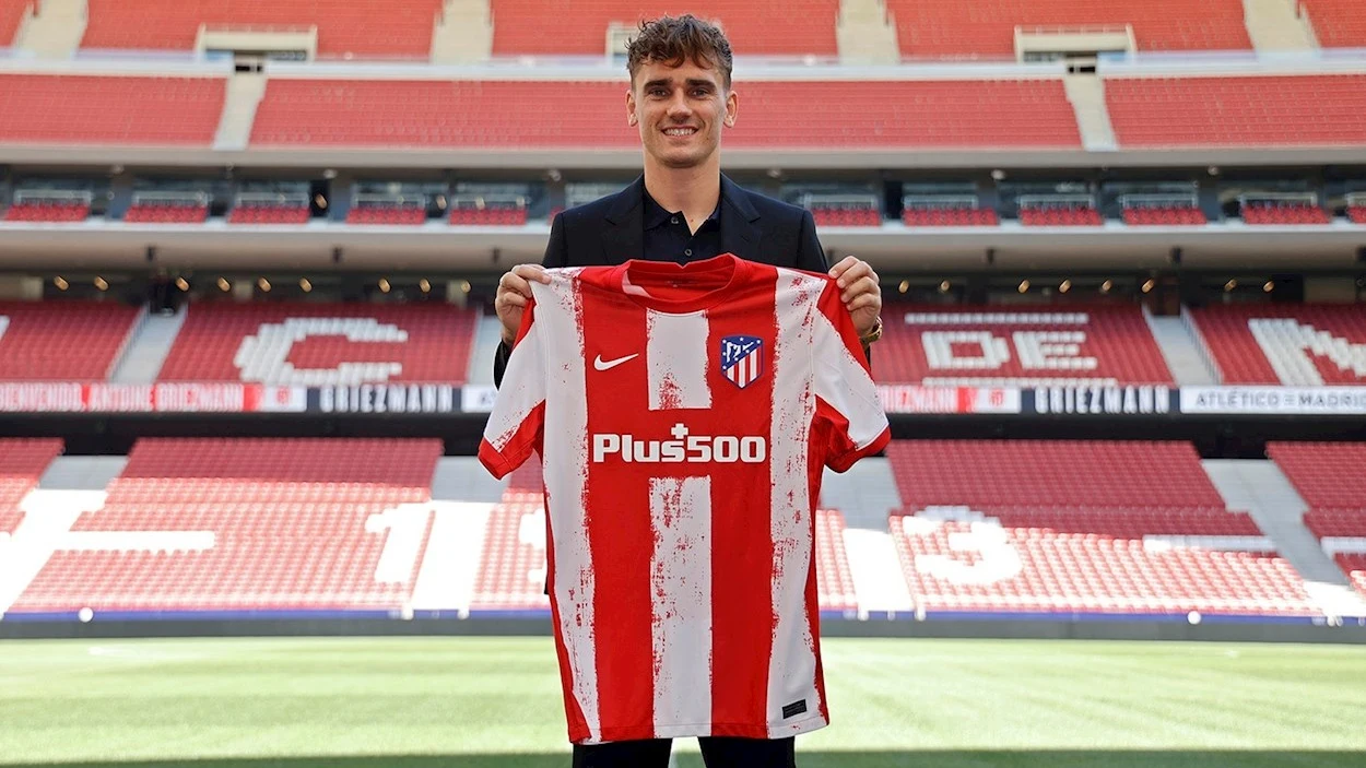 Griezmann, con la camiseta del Atlético