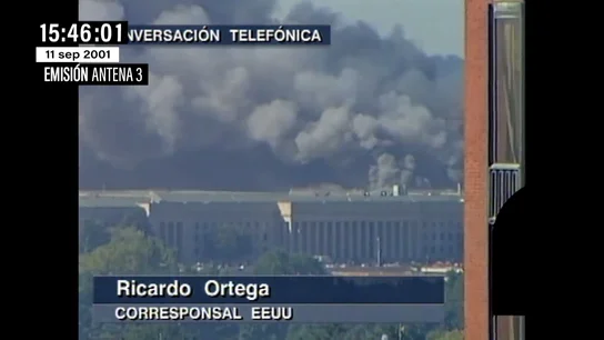 Así se descubrió en directo el fuego en el Pentágono tras el impacto de un tercer avión en pleno caos del 11S Así se descubrió en directo el fuego en el Pentágono tras el impacto de un tercer avión en pleno caos del 11S