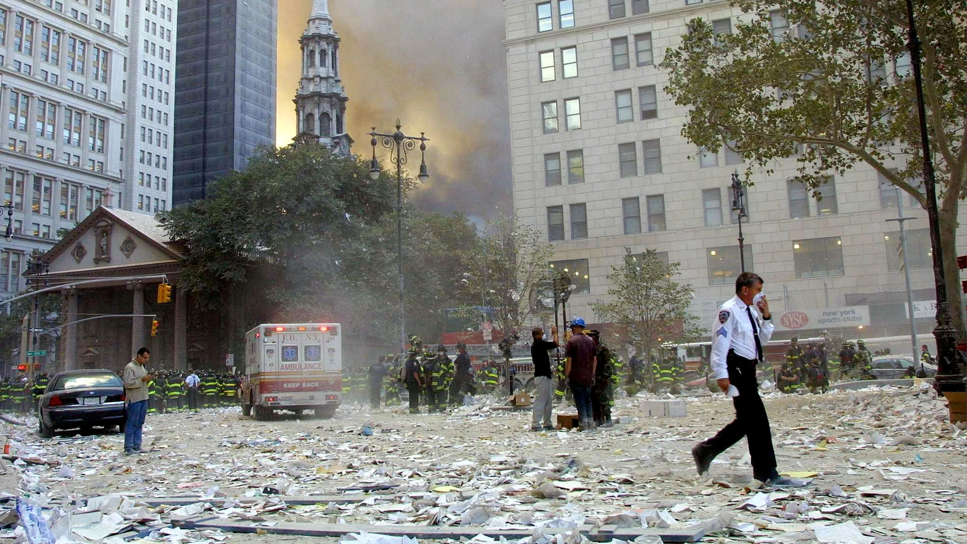 Imagen de archivo de las inmediaciones del World Trade Center tras los atentados de las Torres Gemelas