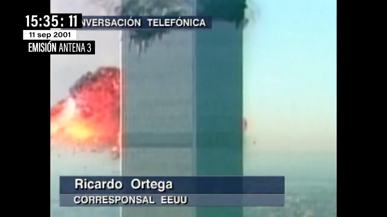 El momento en el que Matías Prats y Ricardo Ortega descubren en directo el 11S que eran dos aviones secuestrados con pasajeros