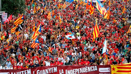 Centenares de personas participan en la manifestación convocada por la ANC en la Diada de 2022 Centenares de personas participan en la manifestación convocada por la ANC en la Diada de 2022