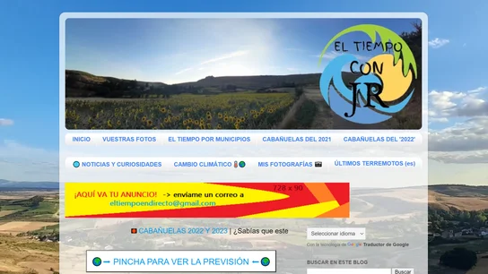 Imagen del blog lanzado por Jorge Rey, el joven 'meteorólogo' del tiempo burgalés Blog