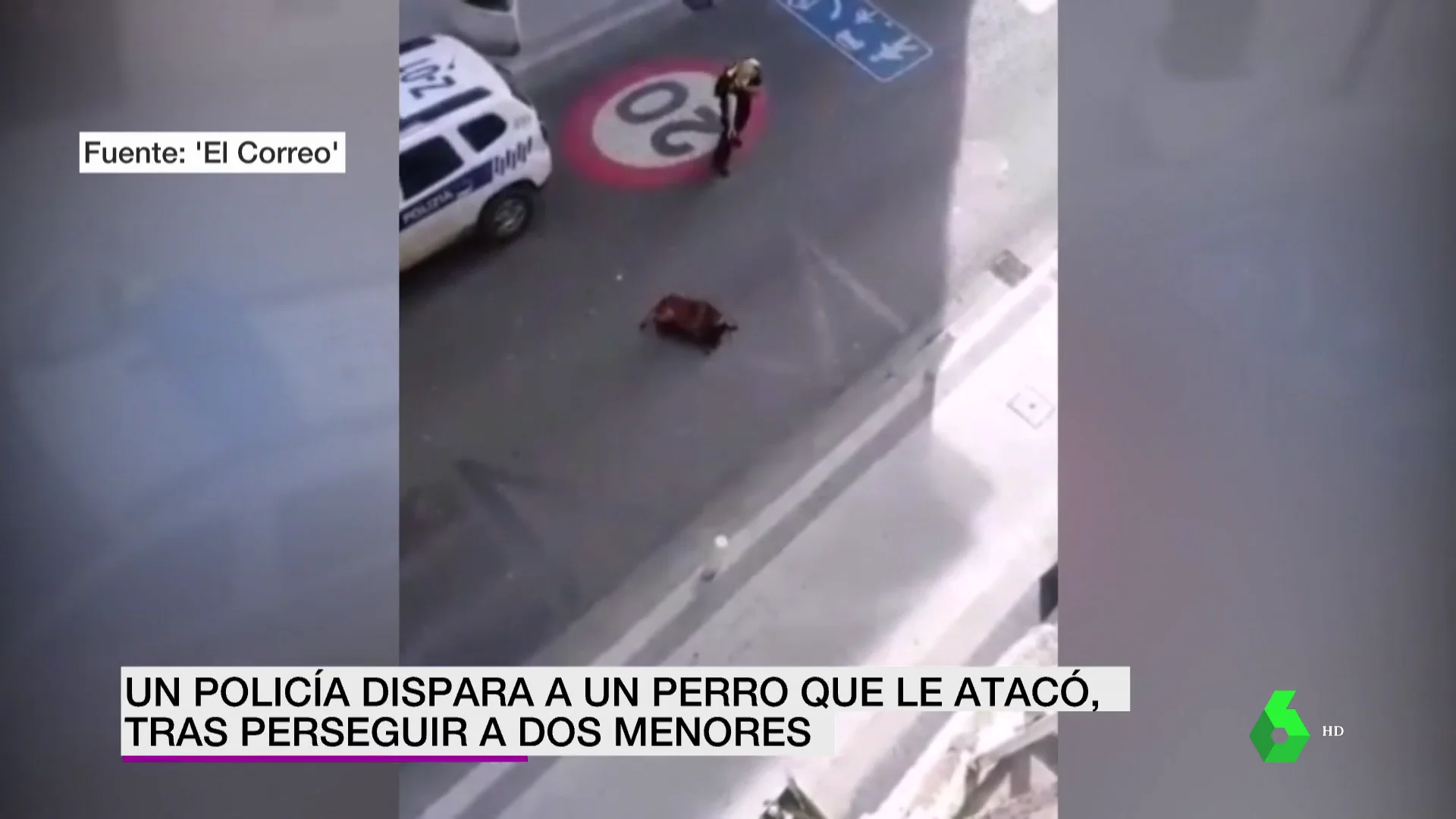 policía dispara a perro