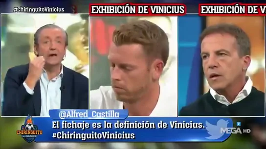 'Rapapolvo' de Josep Pedrerol a Jota Jordi y Cristóbal Soria: "Agachad la cabeza con Vinicius" 'Rapapolvo' de Josep Pedrerol a Jota Jordi y Cristóbal Soria: "Agachad la cabeza con Vinicius"