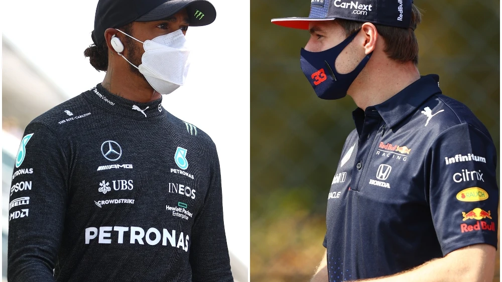 Lewis Hamilton y Max Verstappen 