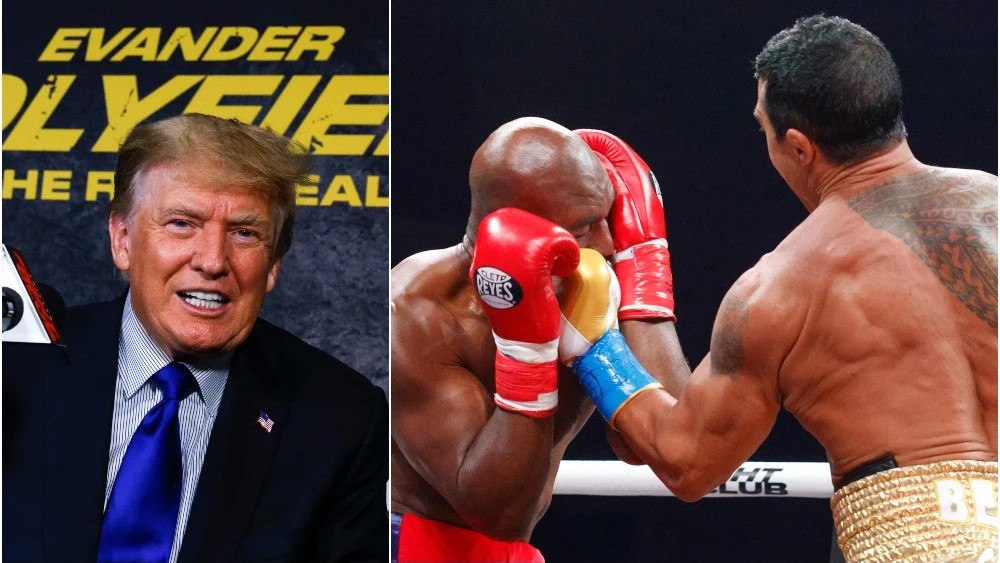 Donald Trump, protagonista en el regreso de Holyfield al ring