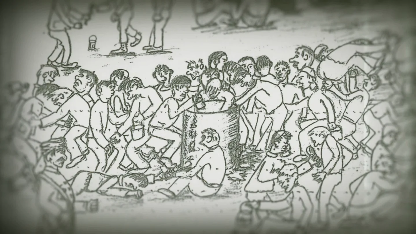 El sobrecogedor dibujo de un prisionero de un campo de concentración del franquismo El sobrecogedor dibujo de un prisionero de un campo de concentración del franquismo