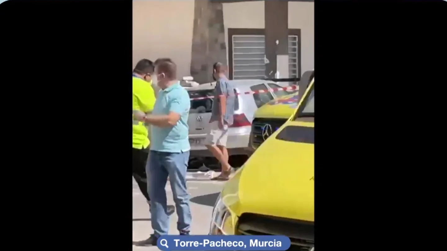 Momento del accidente en Torre-Pacheco, Murcia Momento del accidente en Torre-Pacheco, Murcia