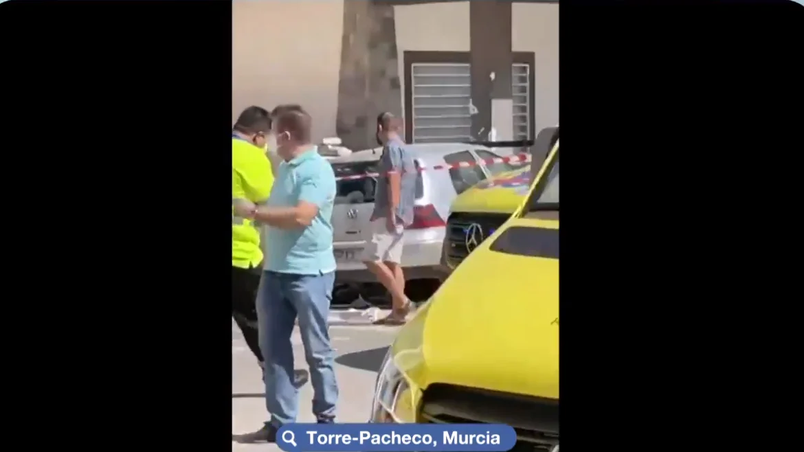 Momento del accidente en Torre-Pacheco, Murcia