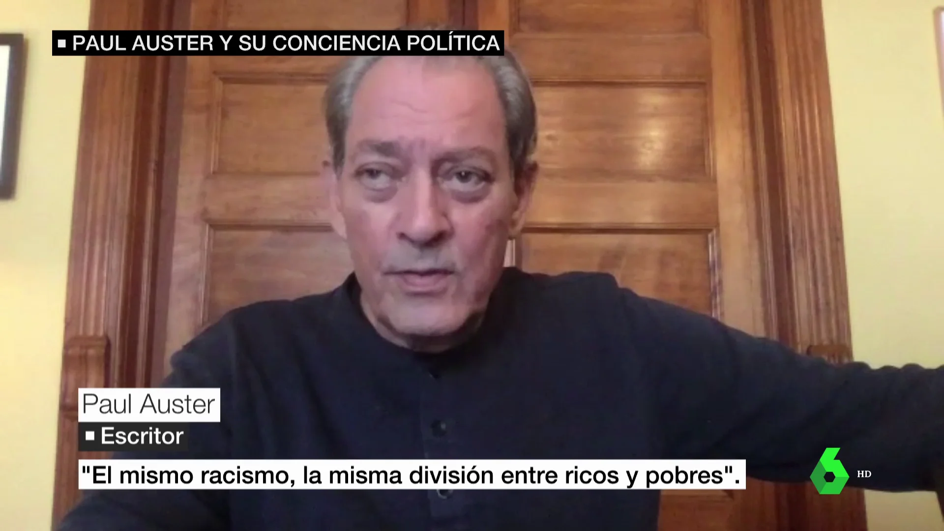 entrevista Paul Auster a laSexta