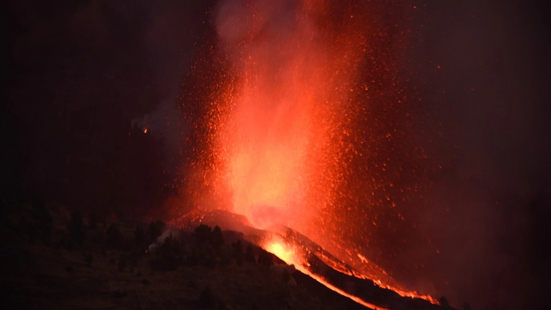 Imagen de la erupción volcánica en La Palma