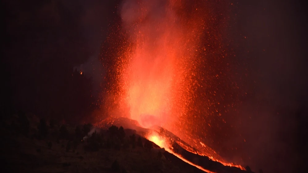 Imagen de la erupción volcánica en La Palma