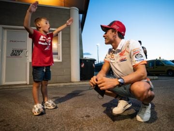 Marc M&aacute;rquez, con Valentino