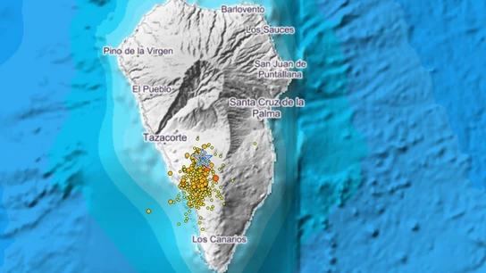 Imagen del terremoto más fuerte sentido en La Palma, de cuatro grados Imagen del terremoto más fuerte sentido en La Palma, de cuatro grados