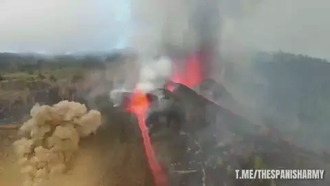 Imágenes aéreas de la erupción del volcán de La Palma Imágenes aéreas de la erupción del volcán de La Palma