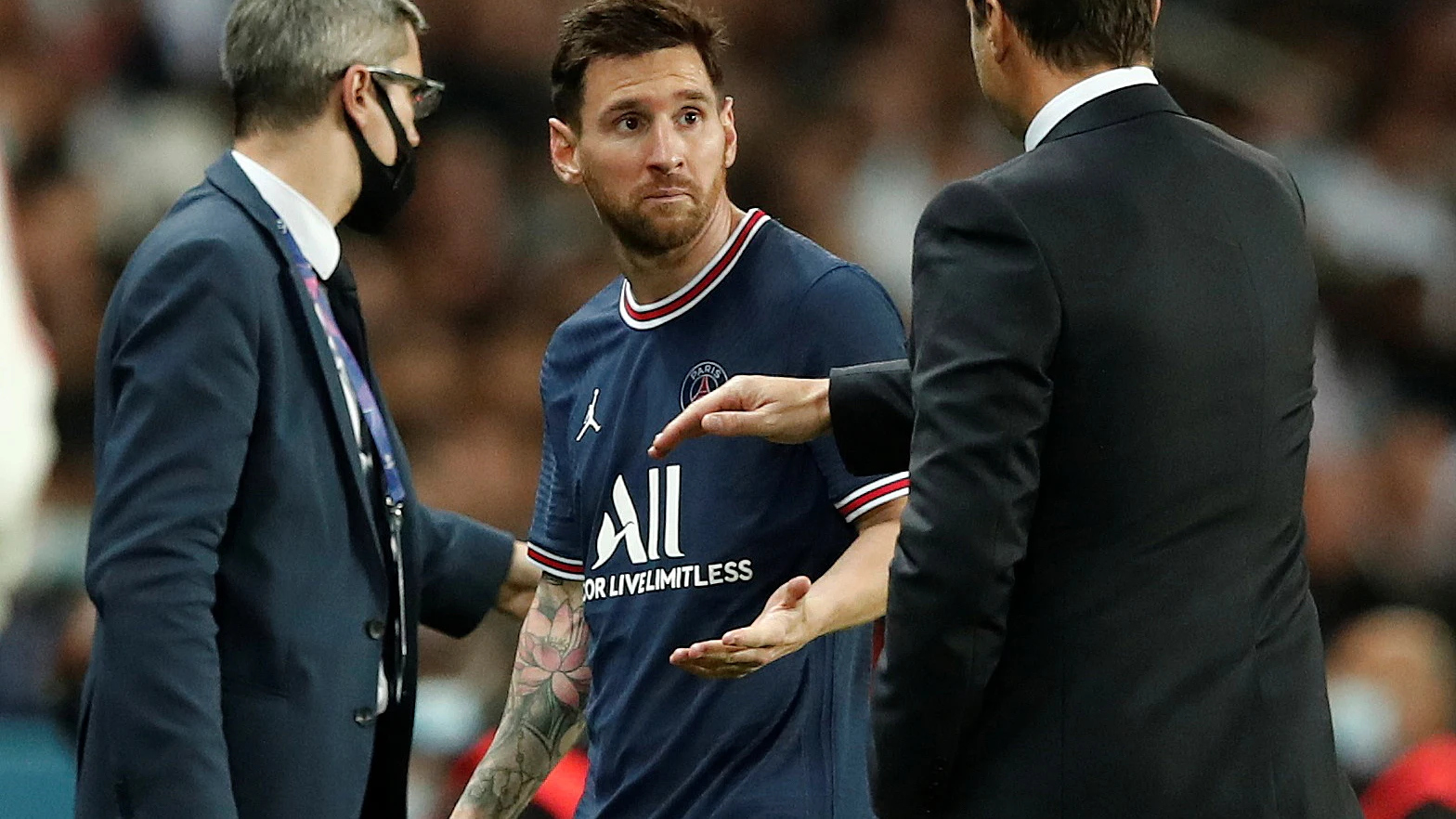 Leo Messi y Mauricio Pochettino