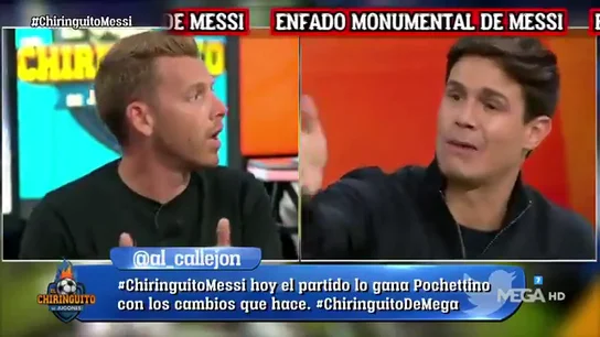 Tenso cara a cara entre Jota Jordi y Edu Aguirre tras el enfado de Messi con Pochettino: "¿Le compensa quitarle?" Tenso cara a cara entre Jota Jordi y Edu Aguirre tras el enfado de Messi con Pochettino: "¿Le compensa quitarle?"