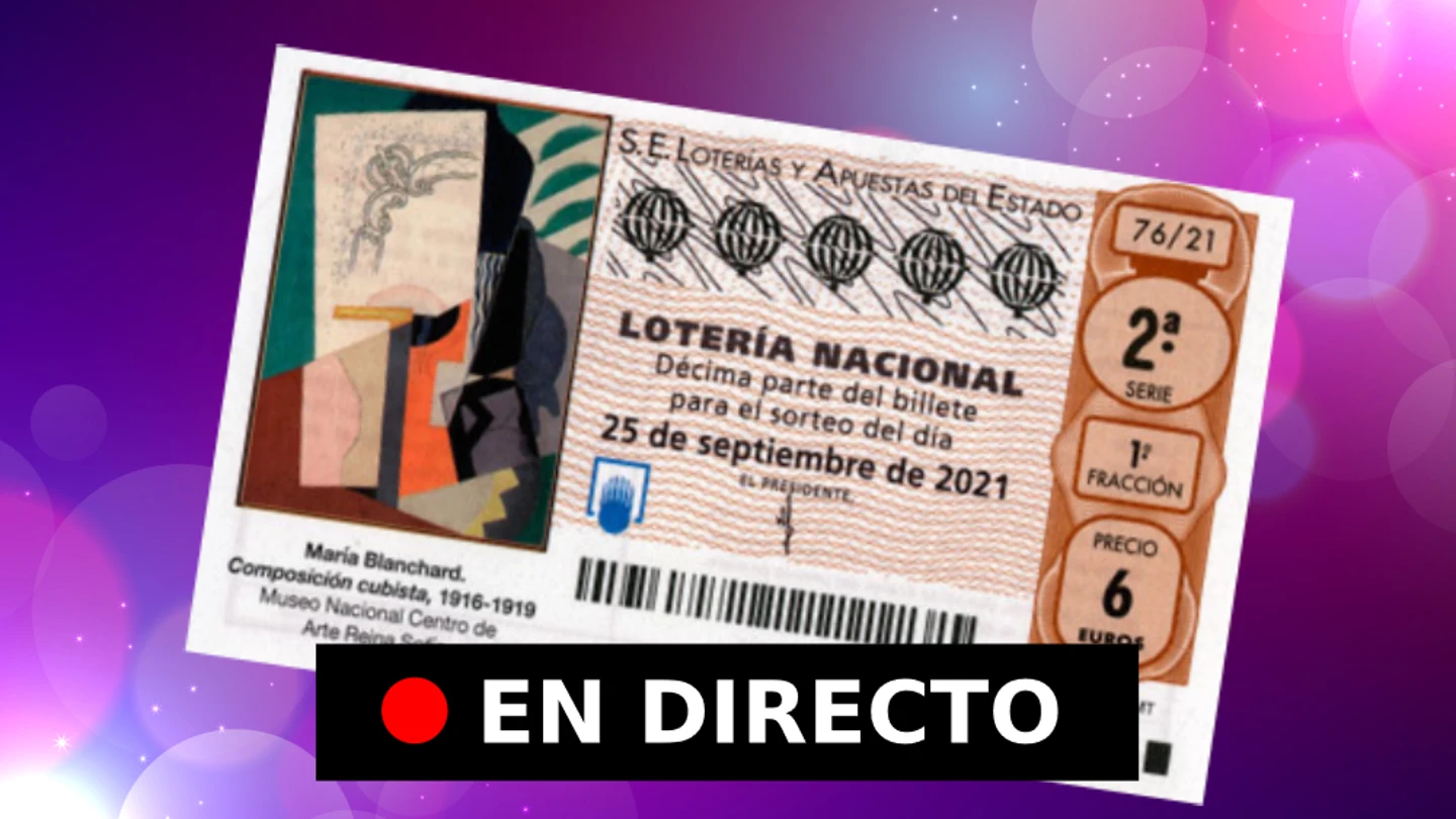 Sigue en directo el sorteo de la Lotería Nacional de hoy, sábado 25 de septiembre Sigue en directo el sorteo de la Lotería Nacional de hoy, sábado 25 de septiembre