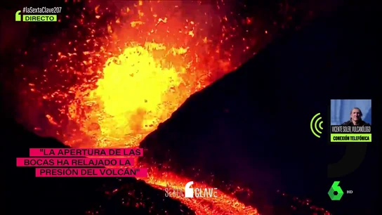 Un vulcanólogo del CSIC advierte de que la erupción de La Palma "está creciendo muy rápido en una ladera muy inclinada" Un vulcanólogo del CSIC advierte de que la erupción de La Palma "está creciendo muy rápido en una ladera muy inclinada"