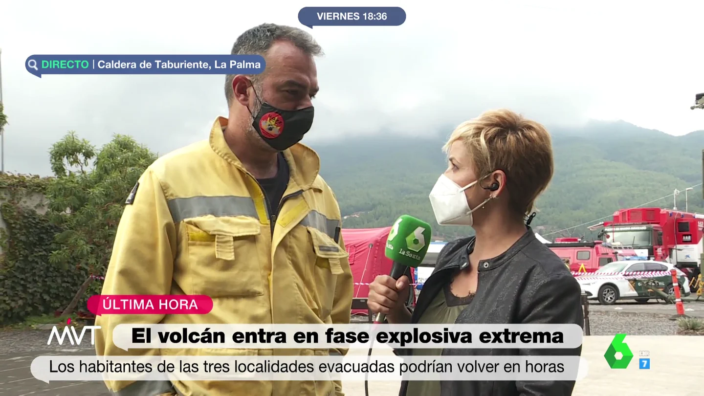 El estremecedor relato del jefe de Emergencias de Bomberos de Gran Canaria: "Notas en el cuerpo la onda expansiva del volcán" El estremecedor relato del jefe de Emergencias de Bomberos de Gran Canaria: "Notas en el cuerpo la onda expansiva del volcán"