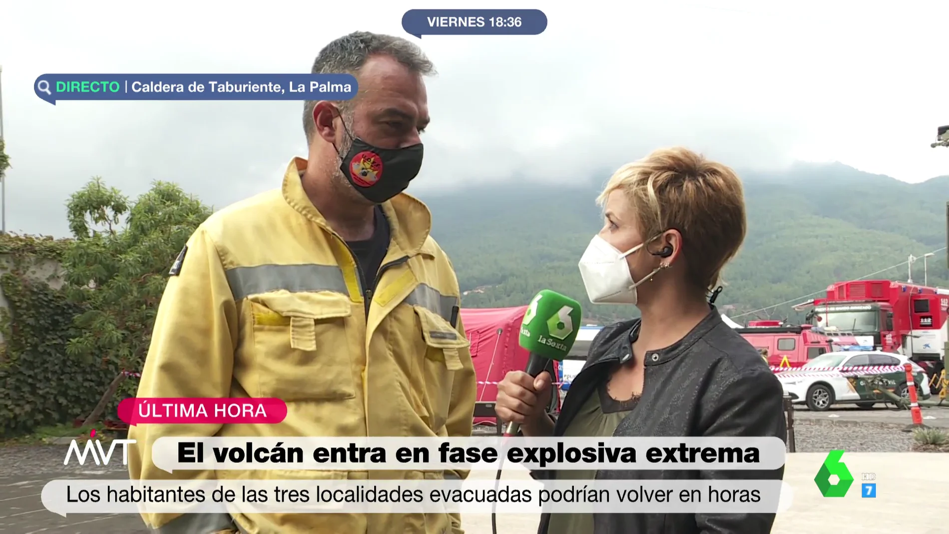 El estremecedor relato del jefe de Emergencias de Bomberos de Gran Canaria: "Notas en el cuerpo la onda expansiva del volcán"