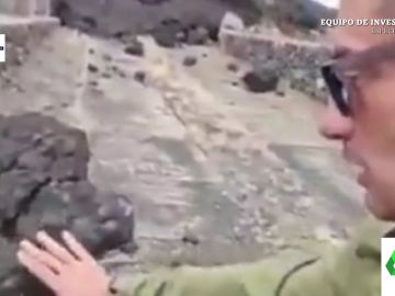 El irresponsable comportamiento de un hombre que se salta los controles para acceder a las inmediaciones del volcán de La Palma
