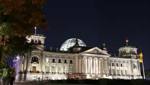 Vista de los exteriores del Reichstag, el Parlamento alemán