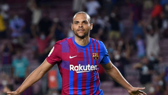 Martin Braithwaite, con el Barça Martin Braithwaite, con el Barça