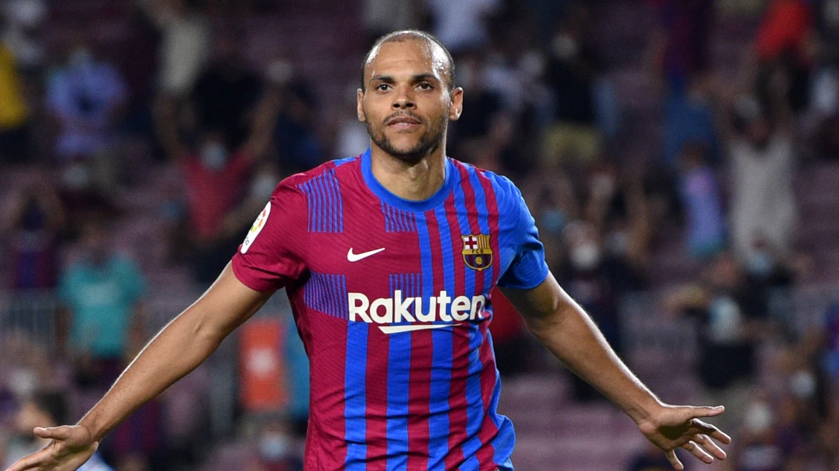 Martin Braithwaite, con el Barça