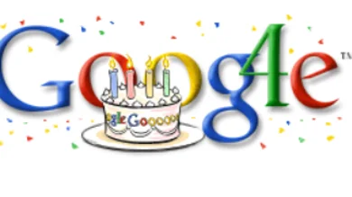 Doodle del 4º aniversario de Google Doodles de cumpleaños