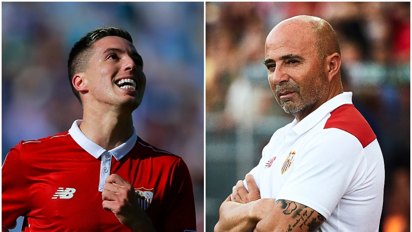 Jorge Sampaoli y Samir Nasri Jorge Sampaoli y Samir Nasri