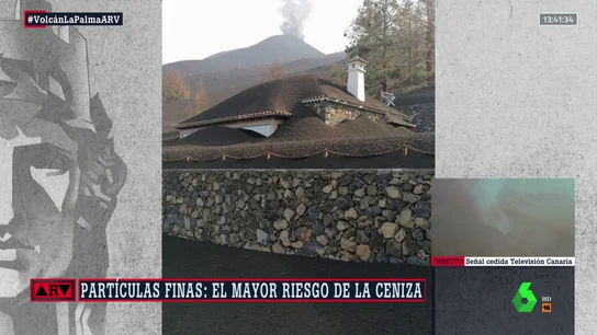 Casa cubierta por la ceniza en LA Palma Casa cubierta por la ceniza en LA Palma